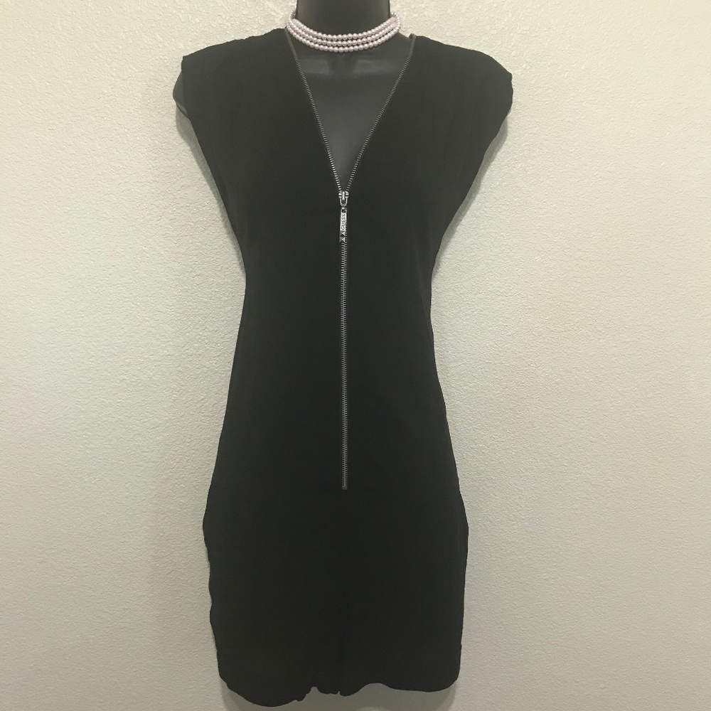 V-neck Zipper Front and Back Romper/w side pocket